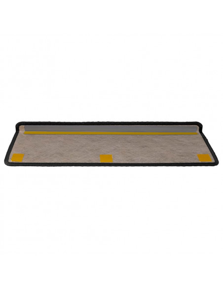 Tappeti Adesivi Scale Aspetto Sisal 30 pz 65x21x4 cm Antracite