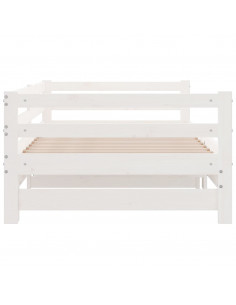 Lettino Estraibile Senza Materasso Bianco 80x200 cm 2