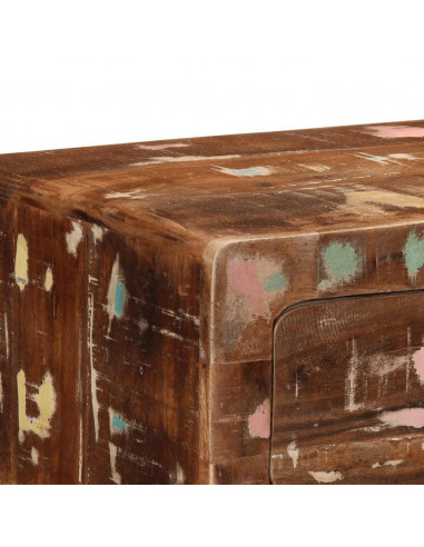 Tavolo Consolle 90x32x75 cm in Legno Massello di Recupero