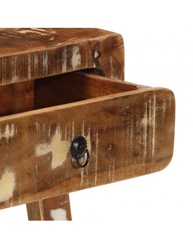 Tavolo Consolle 90x32x75 cm in Legno Massello di Recupero