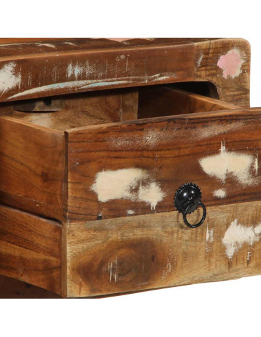 Mobile TV a Parete 100x32x25 cm in Legno Massello di Recupero