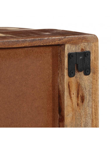 Mobile TV a Parete 100x32x25 cm in Legno Massello di Recupero