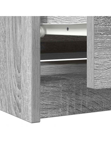 Mobile TV Grigio Sonoma 100x35x54 cm in Legno Multistrato