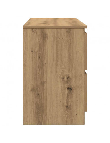 Mobile TV Rovere Artigianale 100x35x54 cm in Legno Multistrato