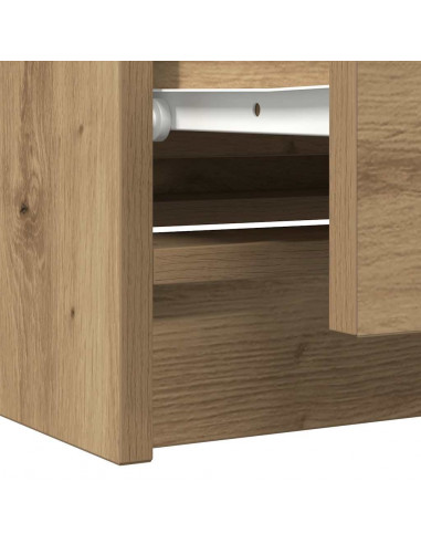 Mobile TV Rovere Artigianale 100x35x54 cm in Legno Multistrato