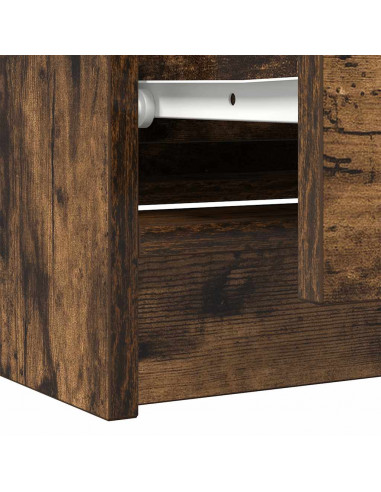 Mobile TV Rovere Fumo 100x35x54 cm in Legno Multistrato