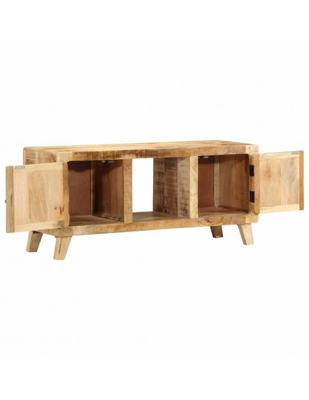 Mobile Porta TV 105x46x32 cm in Massello di Mango Grezzo