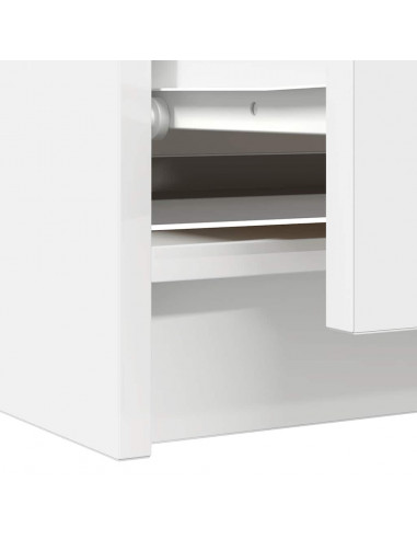 Mobile Porta TV Bianco 100x35x54 cm in Legno Multistrato