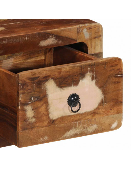 Mobile TV a Parete 100x32x25 cm in Legno Massello di Recupero