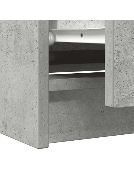 Mobile Porta TV Grigio Cemento 100x35x54 cm Legno Multistrato