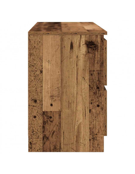 Mobile Porta TV Legno Antico 100x35x54 cm in Legno Multistrato
