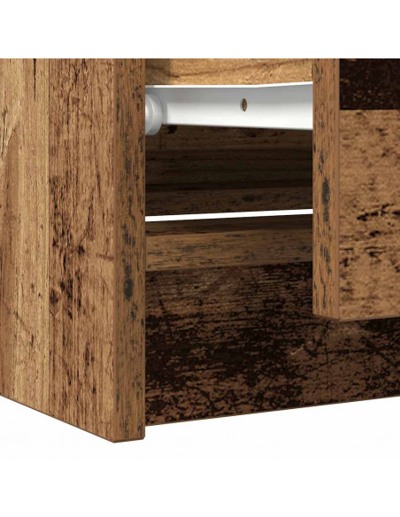 Mobile Porta TV Legno Antico 100x35x54 cm in Legno Multistrato