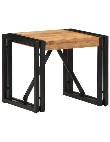 Tavolino da Salotto 40x40x35 cm in Legno Massello di Acacia