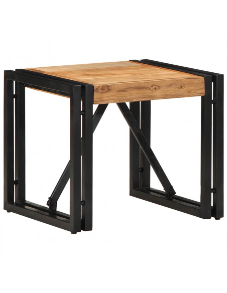 Tavolino da Salotto 40x40x35 cm in Legno Massello di Acacia