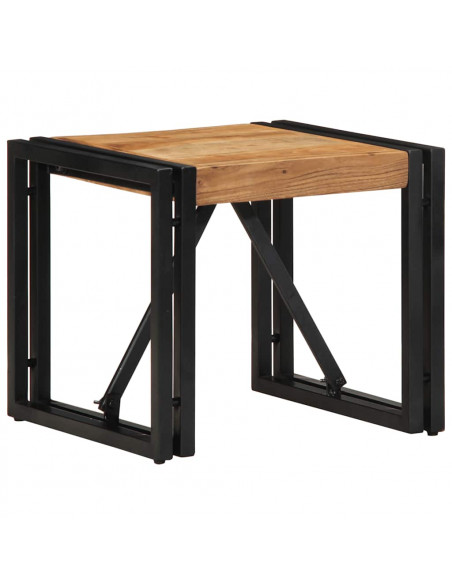 Tavolino da Salotto 40x40x35 cm in Legno Massello di Acacia
