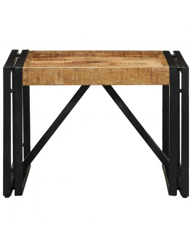 Tavolino 50x50x35 cm in Legno Massello di Mango Grezzo