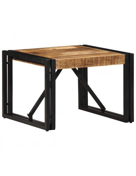 Tavolino 50x50x35 cm in Legno Massello di Mango Grezzo