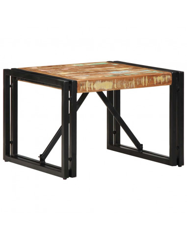 Tavolino Salotto Multicolore 50x50x35cm Legno Massello Recupero