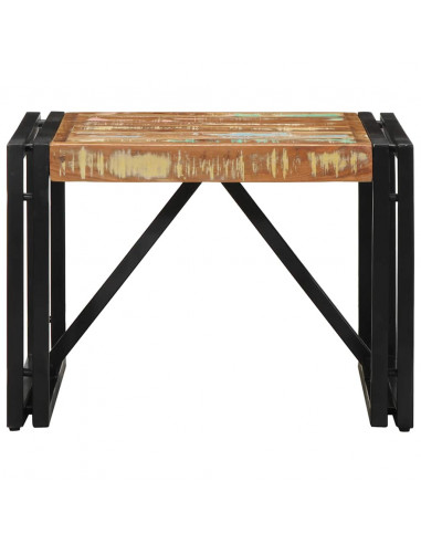 Tavolino Salotto Multicolore 50x50x35cm Legno Massello Recupero