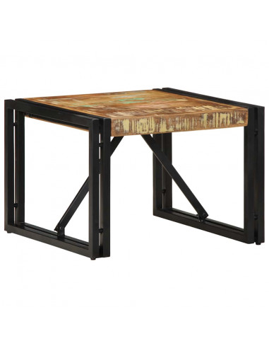 Tavolino Salotto Multicolore 50x50x35cm Legno Massello Recupero