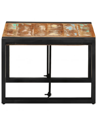 Tavolino Salotto Multicolore 50x50x35cm Legno Massello Recupero