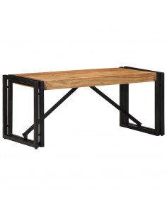 Tavolino da Salotto 80x40x35 cm in Legno Massello di Acacia 2