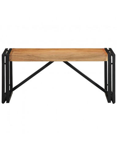 Tavolino da Salotto 80x40x35 cm in Legno Massello di Acacia