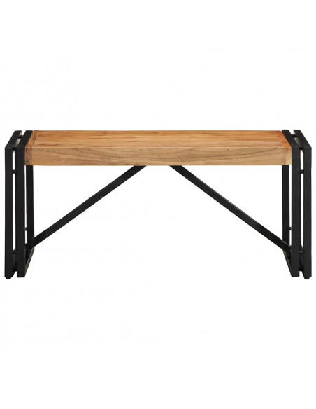 Tavolino da Salotto 80x40x35 cm in Legno Massello di Acacia