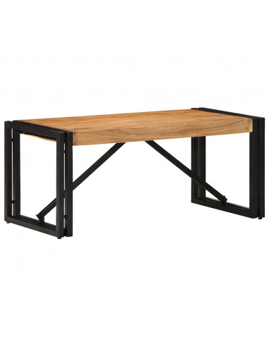 Tavolino da Salotto 80x40x35 cm in Legno Massello di Acacia