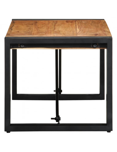 Tavolino da Salotto 80x40x35 cm in Legno Massello di Acacia