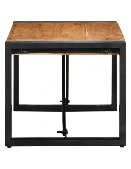 Tavolino da Salotto 80x40x35 cm in Legno Massello di Acacia