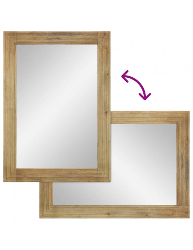 Set Mobili da Bagno 2pz Marrone in Legno Massello di Mango