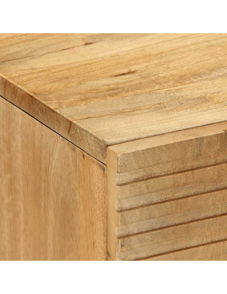 Set Mobili da Bagno 2pz Marrone in Legno Massello di Mango