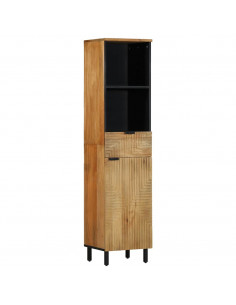 Set Mobili da Bagno 3pz Marrone in Legno Massello di Mango 2