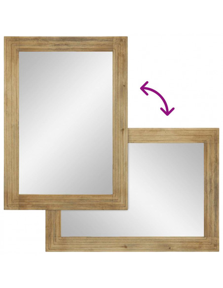 Set Mobili da Bagno 3pz Marrone in Legno Massello di Mango