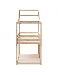 Letto a Castello senza Materasso 90x190 cm Legno di Pino 2