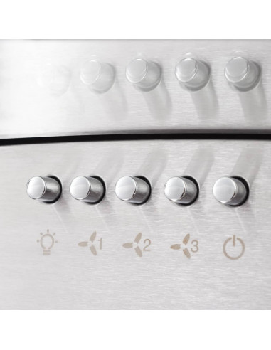 Cappa Aspirante a Muro 90 cm Acciaio Inossidabile 756 m³/h LED