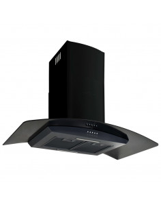 Cappa Aspirante a Muro Acciaio Inox 756 m³/h 90 cm Nera 2