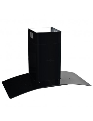 Cappa Aspirante a Muro Acciaio Inox 756 m³/h 90 cm Nera