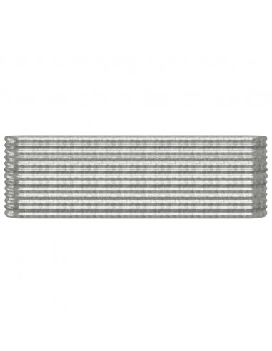 Letto Giardino Acciaio Verniciato a Polvere 224x40x68cm Argento