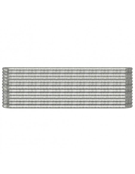 Letto Giardino Acciaio Verniciato a Polvere 224x40x68cm Argento