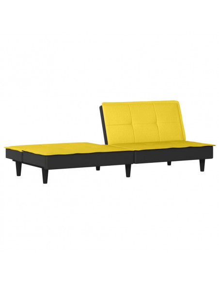 Divano Letto Giallo Chiaro in Tessuto