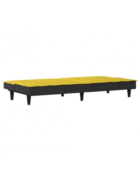 Divano Letto Giallo Chiaro in Tessuto