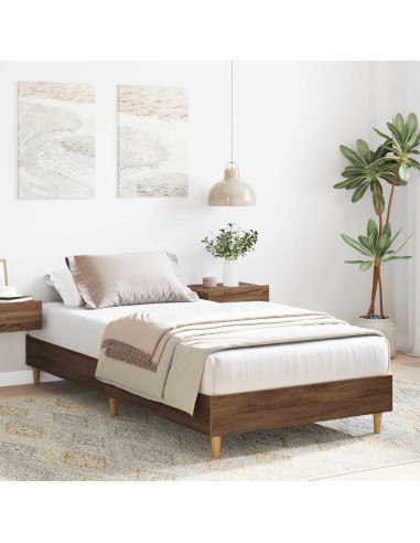 Giroletto senza Materasso Rovere Marrone 75x190cm in Truciolato