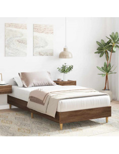 Giroletto senza Materasso Rovere Marrone 90x190cm in Truciolato 2