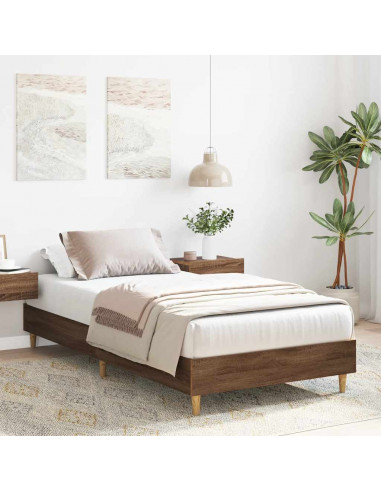 Giroletto senza Materasso Rovere Marrone 90x190cm in Truciolato