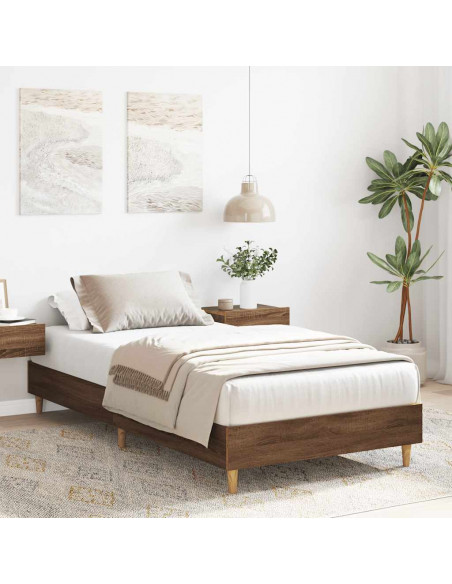 Giroletto senza Materasso Rovere Marrone 90x200cm in Truciolato
