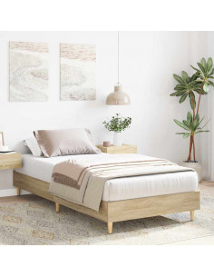 Giroletto senza Materasso Rovere Sonoma 90x200 cm in Truciolato 2