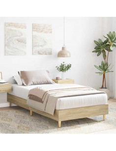 Giroletto senza Materasso Rovere Sonoma 90x190 cm in Truciolato 2