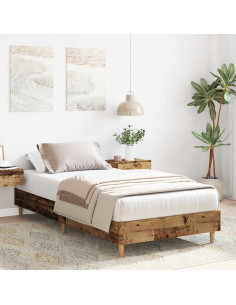 Giroletto senza Materasso Legno Antico 90x200 cm in Truciolato 2